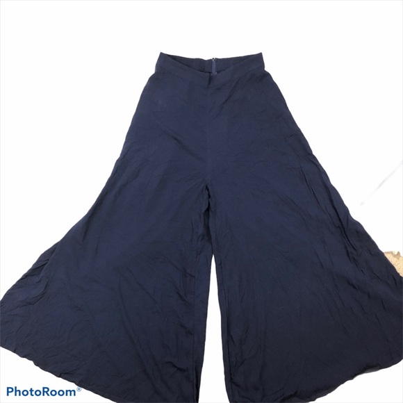 Modcloth Pants - ModCloth x Collectif Navy Flowy Palazzo Pants 12